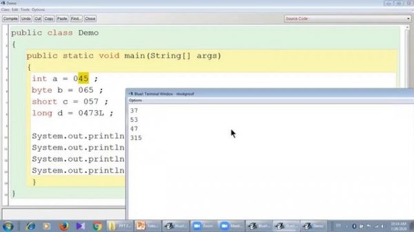 Tokens in Java (Part - 1) (Integer Literals)