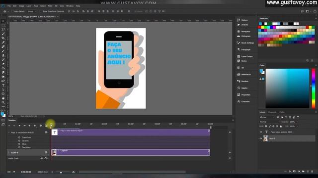 Passo a Passo - Como Fazer GIF animado no Photoshop CC [Video Timeline] смотреть онлайн