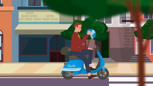 Шеринг электро мопедов Skok в Риге и Вильнюсе. смотреть онлайн