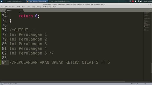 Pemrograman C Dasar : Break dan Continue смотреть онлайн