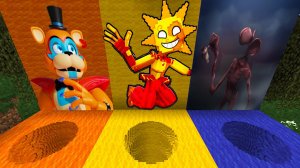 Выбери круглую яму СОЛНЦЕ И ЛУНА или ГЛЭМРОК ФРЕДДИ или СИРЕНОГОЛОВЫЙ SCP 6789 в МАЙНКРАФТ !