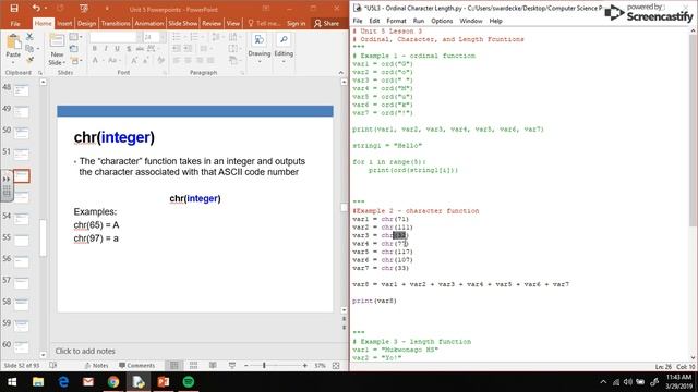 CS in Python - Unit 5 Video 3B - Ordinal, Character, and Length Function смотреть онлайн