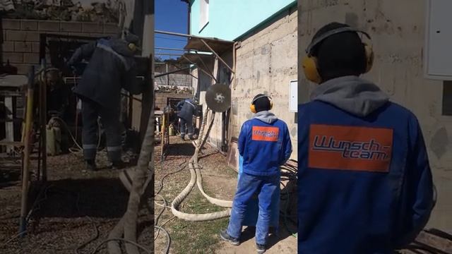 Алмазная резка стенорезной установкой смотреть онлайн
