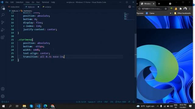 How to create Windows 11 using HTML, CSS, and JavaScript #windows11 #CSS #javaScript смотреть онлайн