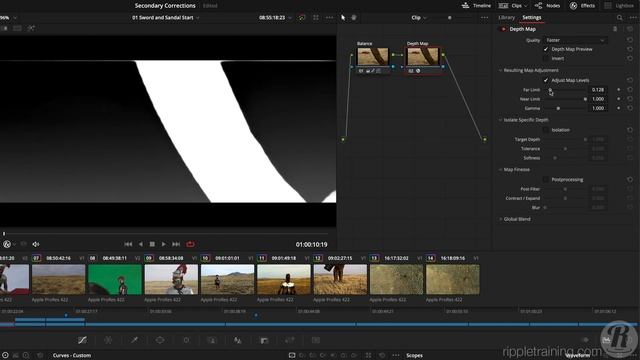 Color Grading with a Depth Map in Resolve 18 смотреть онлайн