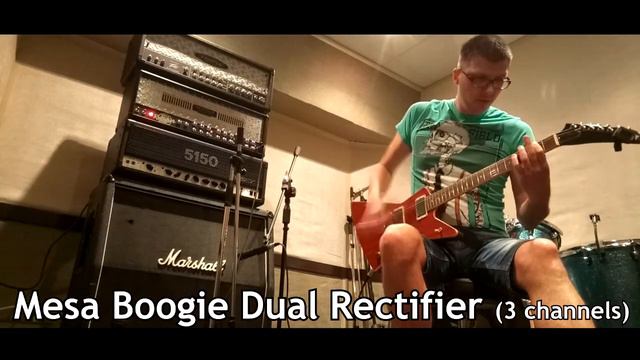 Guitar Amplifier Test: Peavey 5150, Mesa Boogie Dual Rectifier (3 channels), Peavey Triple XXX смотреть онлайн