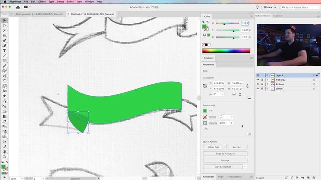 How to Draw Ribbons (EASY) - Adobe Illustrator Tutorial смотреть онлайн