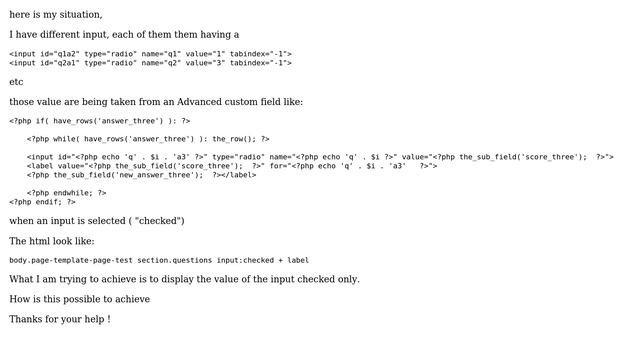 Wordpress: get value from selected input смотреть онлайн
