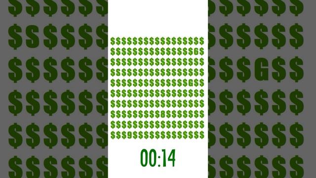 Найдите спрятанные числа и буквы среди $. Тест за 30 секунд смотреть онлайн