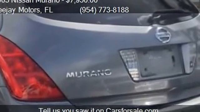2005 Nissan Murano SL 4dr SUV for sale in Hollywood, FL 3302 смотреть онлайн