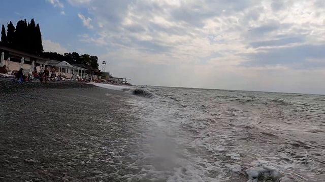 ЛАЗАРЕВСКОЕ 2020?СОЧИ. Море сейчас!  Легкое волнение и обворожительный горизонт!