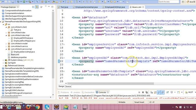 69.Spring NamedParameterJdbcDaoSupport using XML configuration|Named Parameter JDBC Template смотреть онлайн