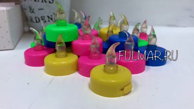 Цветные светодиодные свечи с мерцающим и меняющим цвет пламенем LED 24 штуки смотреть онлайн