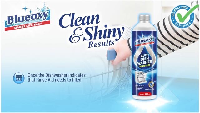 BLUEOXY AUTO DISHWASHER RINSE AID | PLANT BASE | HIGH PERFORMANCE | VERSATILE | 500 ML смотреть онлайн