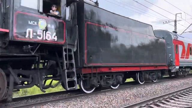 Паровоз Л-5161 с эксклюзивным поездом №937 Гатчина - Рамонь смотреть онлайн