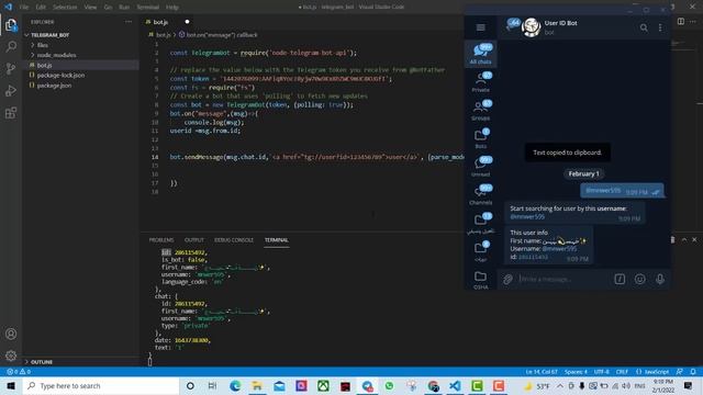 Telegram|Bots|11-طريقة عمل mention باستخدام ال parse mode смотреть онлайн