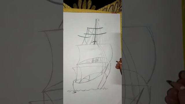 How to make Pirate Ship Sketch step by step смотреть онлайн