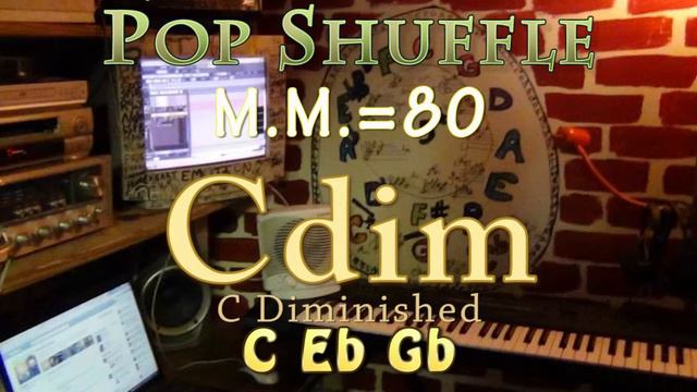 Cdim Diminished - One Chord JamTrack - Pop Shuffle M.M. = 80 смотреть онлайн