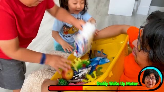 Greedy Daddy In Real Life! Pretend Play Don't Wake Daddy Challenge! смотреть онлайн