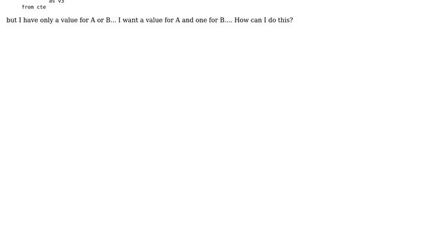 Databases: Oracle database - get two rows (A,B) for every (COD) row смотреть онлайн