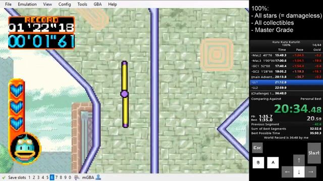 speedrun PB - Kuru Kuru Kururin: 100% - 36:45 смотреть онлайн