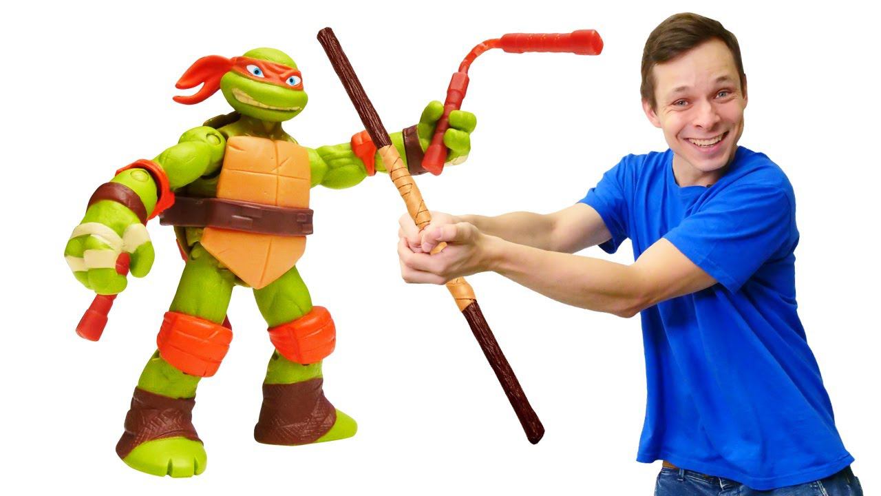 Новые игрушки Черепашки Ниндзя! Как спасти Федора? Веселые игры приключения для мальчиков смотреть онлайн