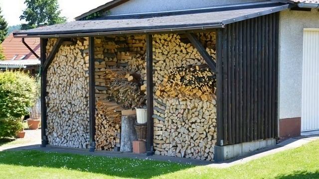 Дровник своими руками, навес для дров, уличная дровница. Идеи: хранение дров на даче смотреть онлайн