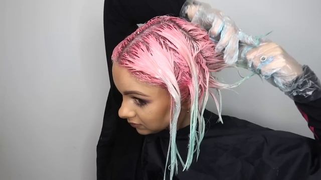 DIY PINK BLUE OMBRE HAIR DYE смотреть онлайн