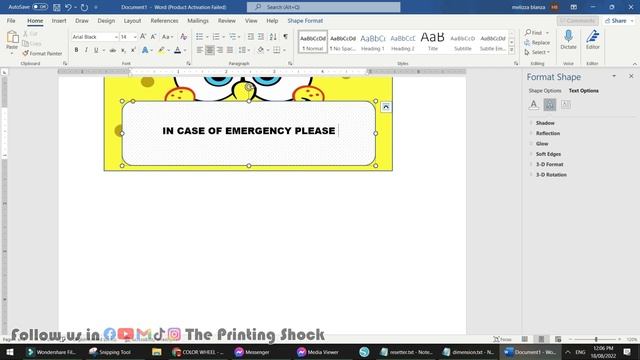 HOW TO MAKE NAME TAG USING MICROSOFT WORD | The Printing Shock | Marlon Ubaldo смотреть онлайн