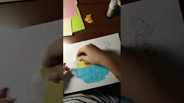 Дистанционное занятие по ДПИ "МК по созданию аппликации из бумаги "Ваза с фруктами"" смотреть онлайн