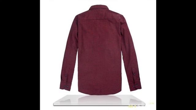 Красная рубашка в мелкую клетку (100% cotton shirt male long-sleeve sanded flannel busin... | #Обзо смотреть онлайн