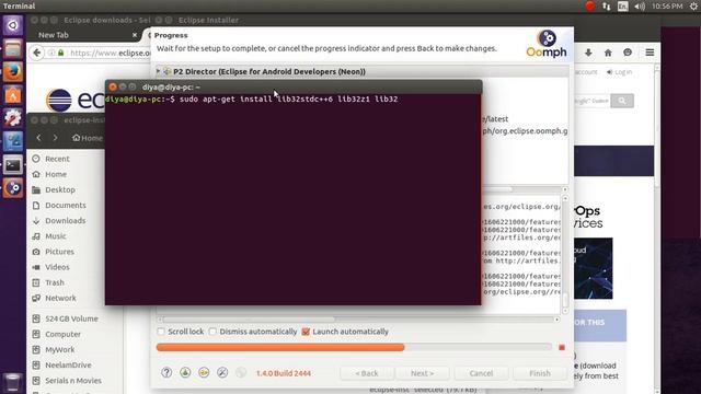 Installing Eclipse Neon, Android SDK in Ubuntu 16.04 Part 1 смотреть онлайн