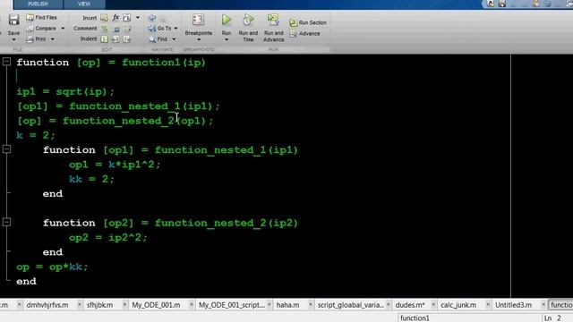 MATLAB sub functions, nested functions, Global Variables, Cells, Multi Dimensional Arrays, vararg смотреть онлайн
