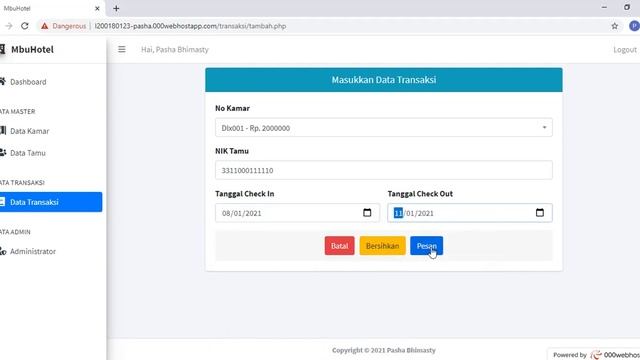 Aplikasi Hotel Sederhana | PHP - MySQL смотреть онлайн