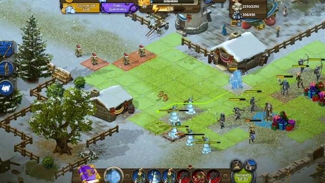 Рыцари битва героев. Новый год 2016. Как пройти 10 волну. 26 уровень. смотреть онлайн