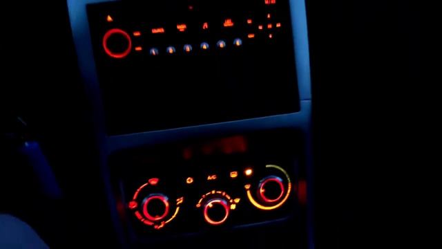 Подсветка регулировок печки Peugeot 307 смотреть онлайн