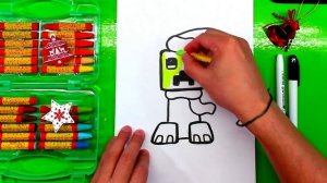 Рисуем МАЙНКРАФТ на Новый год / РыбаКит папа рисует