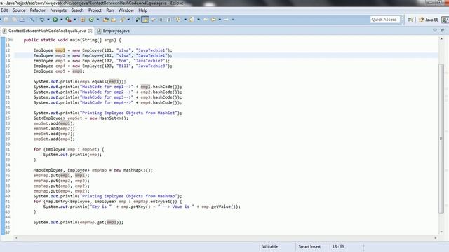 Contract between hashCode and equals method смотреть онлайн