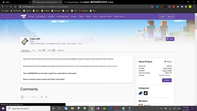 How To Install & Use Fabric Loader + API For Mods (Minecraft 1.16+). смотреть онлайн
