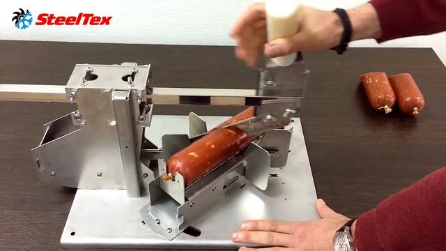 Станок для нарезки колбасы под углом (STEELTEX) смотреть онлайн