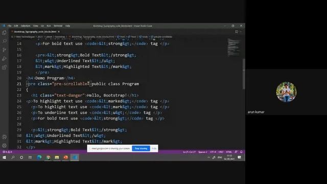 Bootstrap Typography, Code Blocks смотреть онлайн