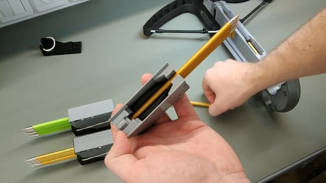Sliding Legolini - 3D printed pump-action repeating mini bow - fast shooting with ammo clips смотреть онлайн