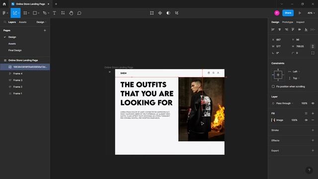 Create A Simple Fashion Clothing Landing Page In Figma | With Project File