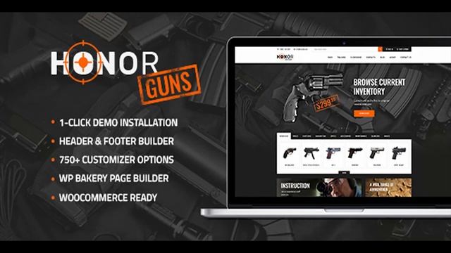 Honor | Shooting Club & Weapon Store Theme | Themeforest Website Templates and Themes смотреть онлайн