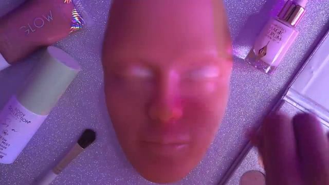 ASMR Glowy Pink Makeup On Mannequin ✨ Relaxing And Realistic Makeover смотреть онлайн