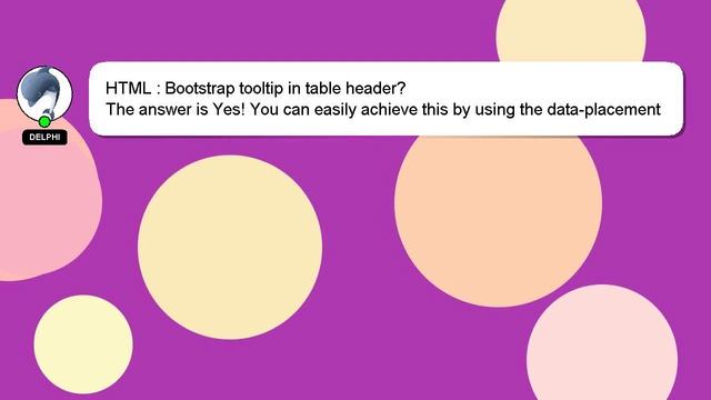 HTML : Bootstrap tooltip in table header? смотреть онлайн