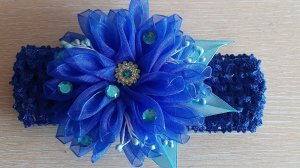 МК. Повязка для маленьких принцесс своими руками из органзы шириной 2,5см.