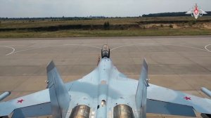 Боевая работа экипажей Су-35С ЗВО