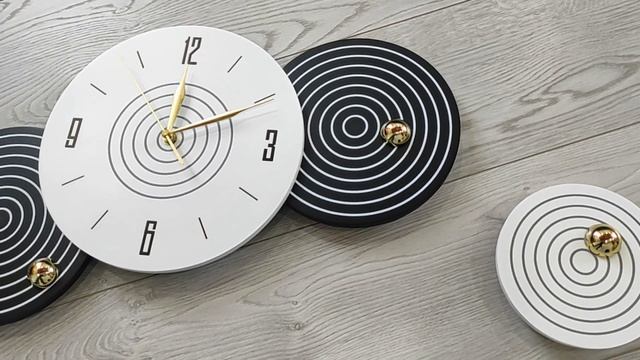 Годинник настінний дизайнерський RINGS JT2265 / 80x40см чорно-білий 4018292 смотреть онлайн