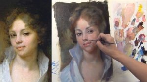 11 урок. Пишем портрет маслом. Лопухина. Копия картины Боровиковского. как нарисовать портрет масло